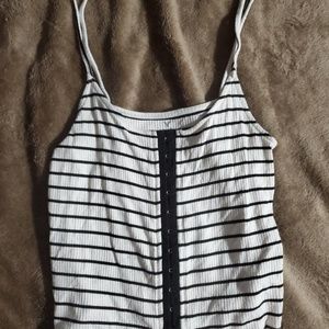 American eagle ribbed striped tank crop top